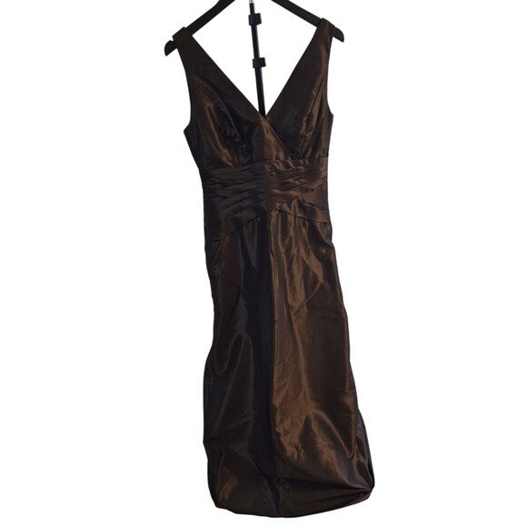 Belsoie Dresses & Skirts - Belsoie Size 8 Gown Dress Maxi Choclate Brown Wrap Bodice Mother Of Bride Groom